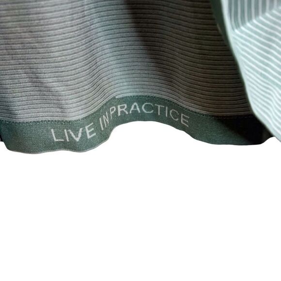 Men’s Lululemon Athletic Metal Vent Tech Green White Subtle Striped Tee Size Lg - Picture 4 of 8